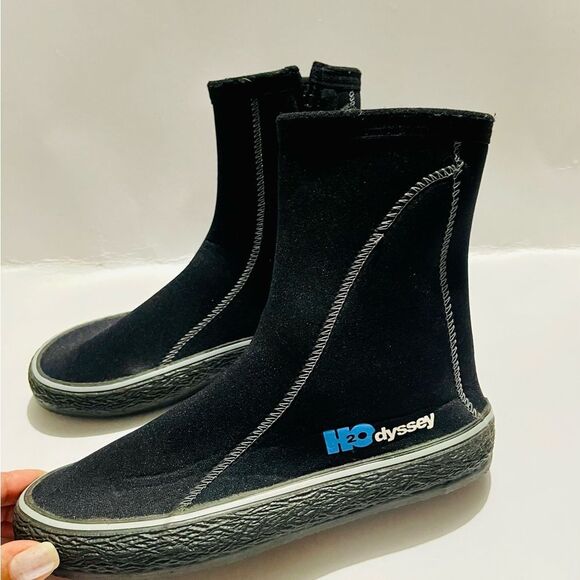 H2O Dissey Scuba Diving Boots unisex supra zippered neoprene black women’s 7 - Picture 2 of 7